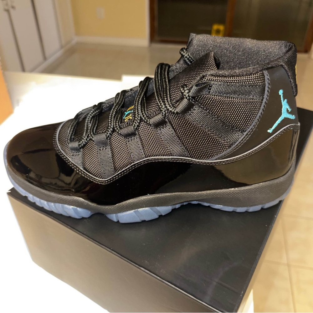 Jordan Black and Light Blue Sneakers